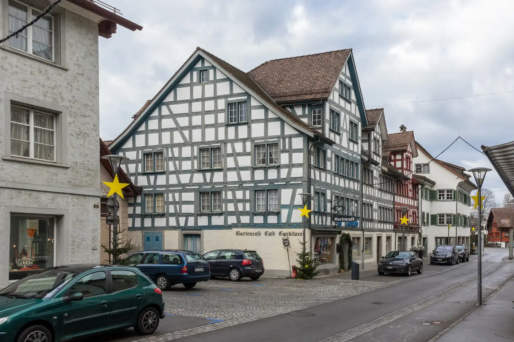 Fachwerkhäuser an der Hauptstrasse in Rheineck